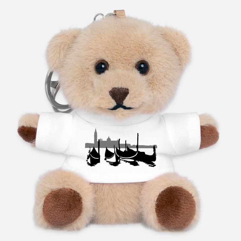 Venice - Teddy Keyring - white