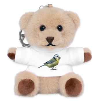 Vogel Blaumeise - Teddy Schlüsselanhänger - Weiß - Vorne