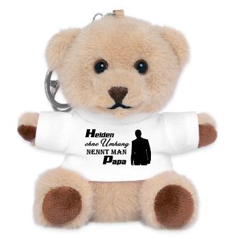 Helden Papa - Teddy Schlüsselanhänger - Weiß - Vorne