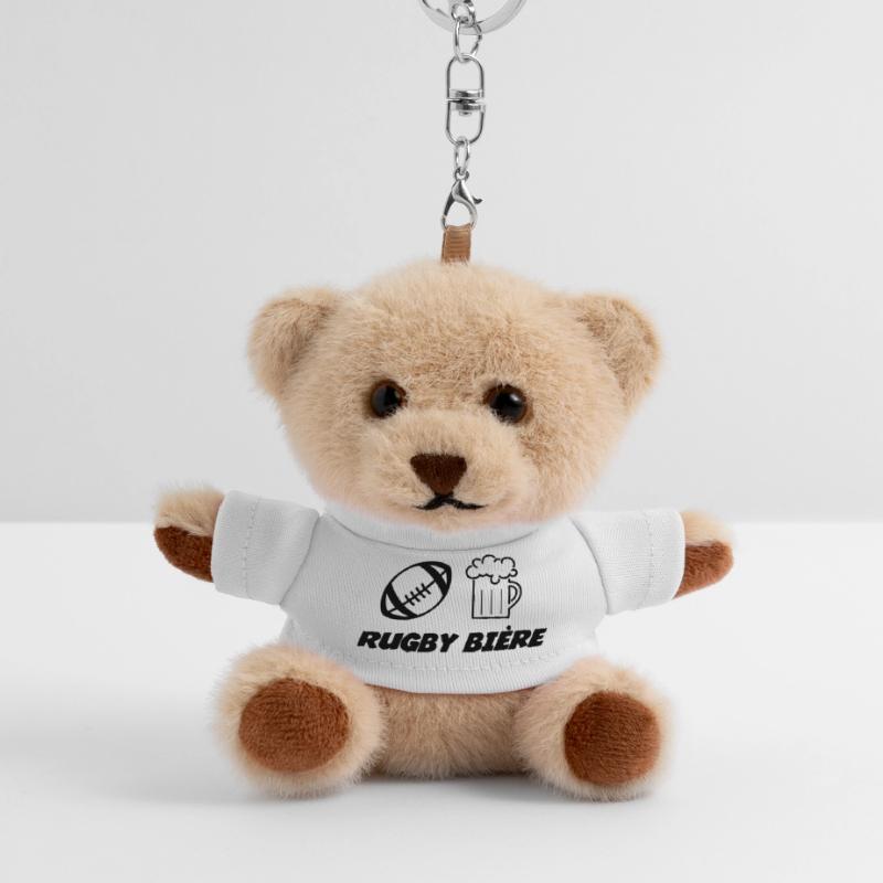Rugby Teddy Keyring