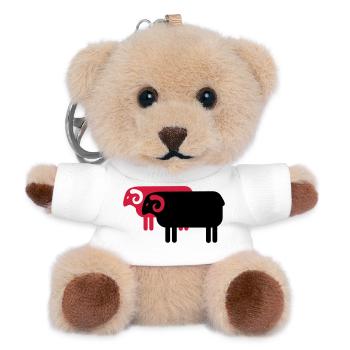 sheep - Teddy Keyring - white - Front