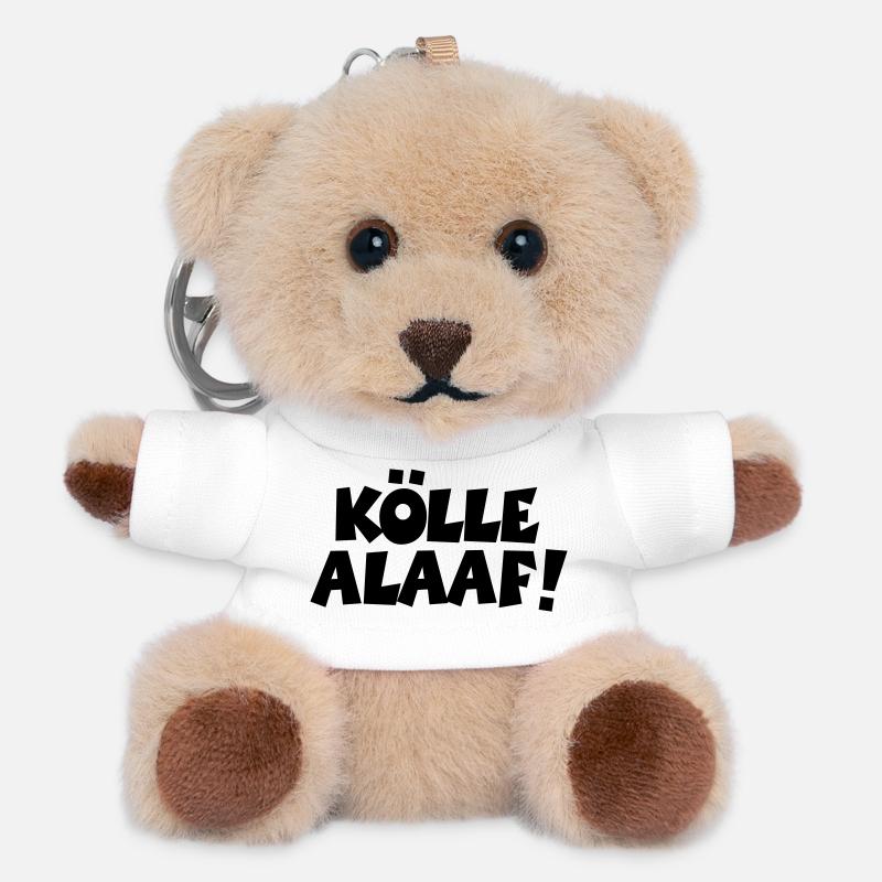 Kölle Alaaf! Kölner Karneval in Köln - Teddy Schlüsselanhänger - Weiß