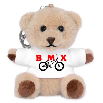 BMX Dirt-Jump Shirt für Kinder & Biker - Teddy Schlüsselanhänger - Weiß - Vorne