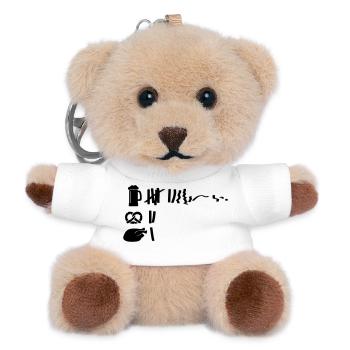 strichliste humor - Teddy Schlüsselanhänger - Weiß - Vorne