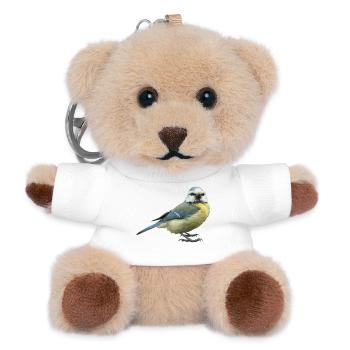Vogel Blaumeise - Teddy Schlüsselanhänger - Weiß - Vorne