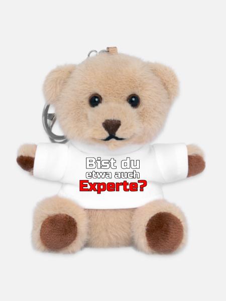 Experte Profi Arbeit Virus Sprüche - Teddy Schlüsselanhänger - Weiß