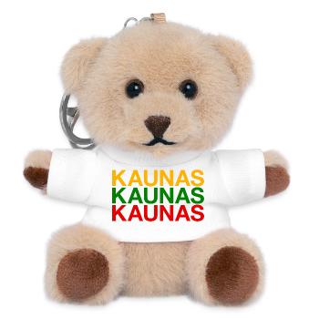 KAUNAS Lithuania Flag Litauen - Teddy Keyring - white - Front