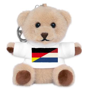 Allemagne et Pays-Bas Pavillon vintage - Porte-clés ourson - blanc - Devant