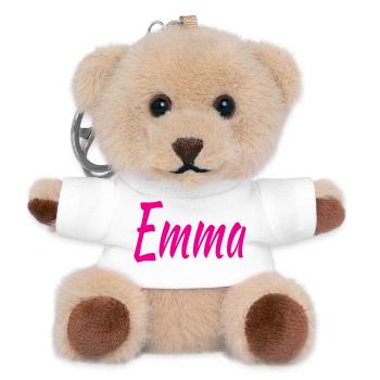 Emma - Teddy Schlüsselanhänger - Weiß - Vorne