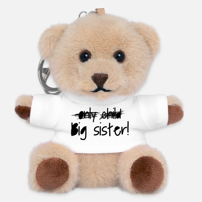 Große Schwester - Teddy Schlüsselanhänger - Weiß