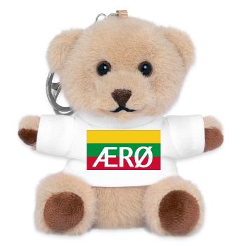 Ærø Flag Dänemark Insel Fahne Aeroe - Teddy Schlüsselanhänger - Weiß - Vorne