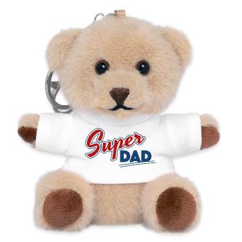 Super Dad Design - Teddy Schlüsselanhänger - Weiß - Vorne