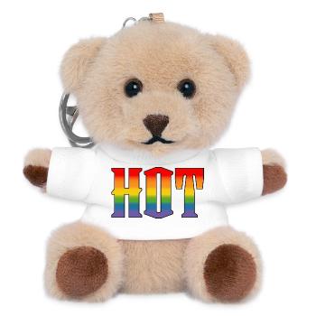 LGBT Rainbow Shirt Hot LGBT lgbtqi queer - Teddy Keyring - white - Front