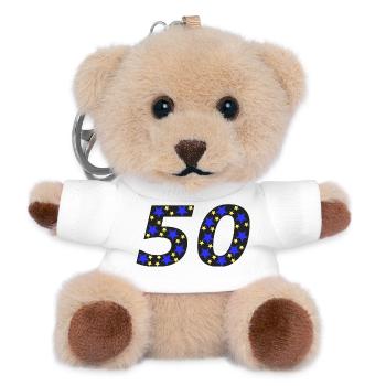 geburtstags sweater, 50 sternenmuster - Teddy Schlüsselanhänger - Weiß - Vorne