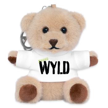 zu wyld - einfach zu wild, Jugendsprache - Teddy Schlüsselanhänger - Weiß - Vorne