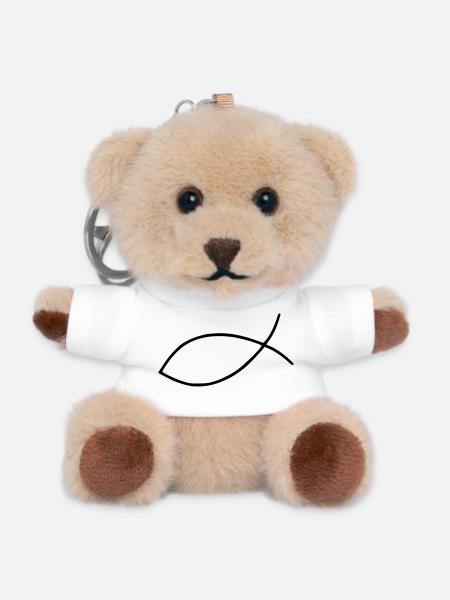 Fisch - Teddy Schlüsselanhänger - Weiß