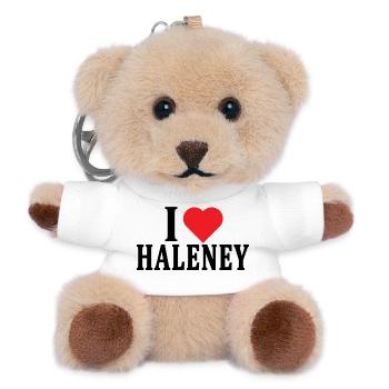 t-shirt I love Haleney t-shirt gift idea - Teddy Keyring - white - Front