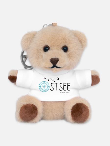 Ostseeliebe - Meerverliebt - Ostsee Shirt - Teddy Schlüsselanhänger - Weiß