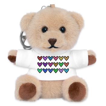 CHRISTMAS. YEAR. ANNIVERSARY. RETIREMENT. FATHER'S DAY - Teddy Keyring - white - Front