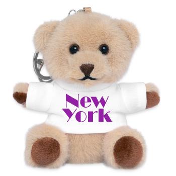 NEW YORK-Purple Broadway - Teddy Schlüsselanhänger - Weiß - Vorne