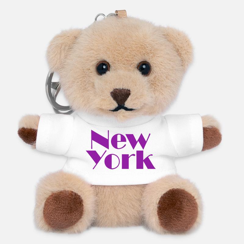 NEW YORK-Purple Broadway - Teddy Keyring - white