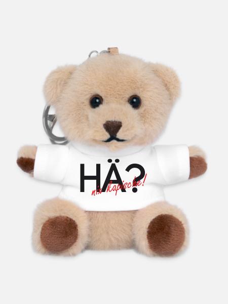 Hä?, nix kapische! - Teddy Schlüsselanhänger - Weiß