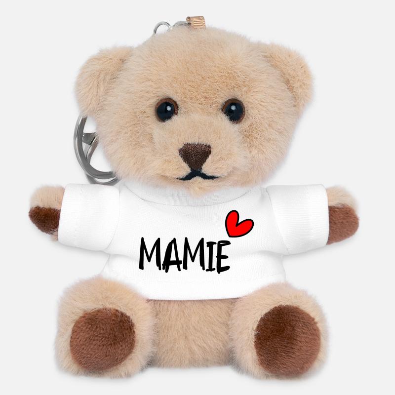 MAMIE. GRAND-MERE - Porte-clés ourson - blanc