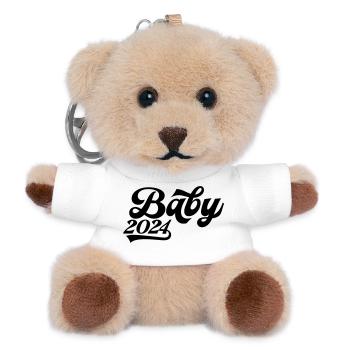 Baby 2024 - Teddy Schlüsselanhänger - Weiß - Vorne