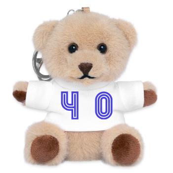 40. 40 YEARS. 40th ANNIVERSARY. 40TH ANNIVERSARY. - Teddy Keyring - white - Front