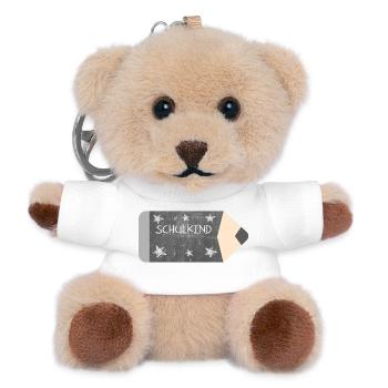 Buntstift Tafeldesign Kreide - Sterne - Schulkind - Teddy Schlüsselanhänger - Weiß - Vorne