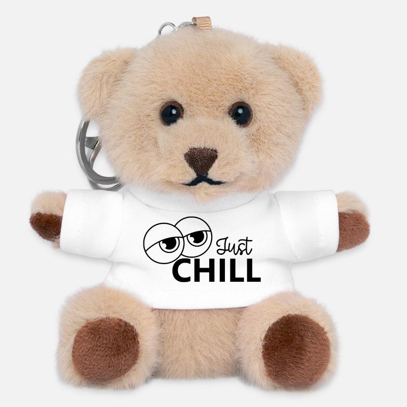 Just Chill / Just Relaxed - Teddy Keyring - white