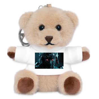 Cybernetic Futuristic Armor - Teddy Keyring - white - Front