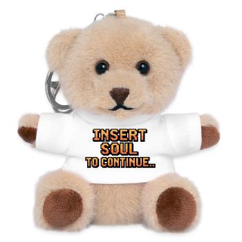 Verpixeltes Seelen-Fortsetzungsdesign - Teddy Schlüsselanhänger - Weiß - Vorne