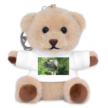 Beautiful big vulture with spread wings - Teddy Keyring - white - Front