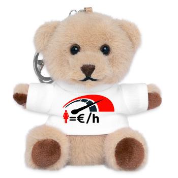Ausgabenzähler - Teddy Schlüsselanhänger - Weiß - Vorne