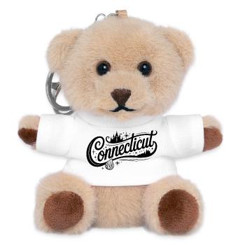 Connecticut - Souvenir USA State Design - Porte-clés ourson - blanc - Devant