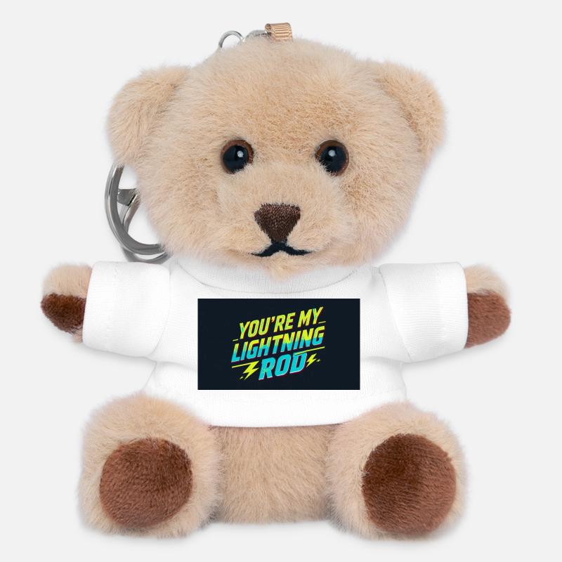 Tu es mon paratonnerre - Porte-clés ourson - blanc