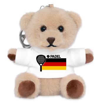 Raquette de padel | Drapeau allemand - Porte-clés ourson - blanc - Devant