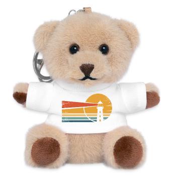 Lighthouse Retro Sunset - Teddy Keyring - white - Front