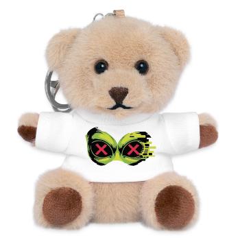 Neon X Goggles - Teddy Keyring - white - Front