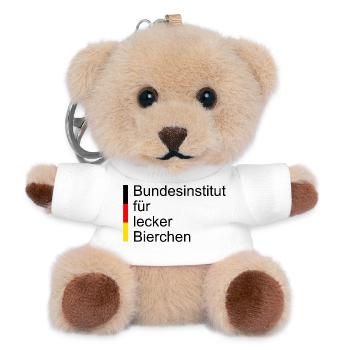 Bundesinstitut für Lecker Bierchen - Teddy Schlüsselanhänger - Weiß - Vorne