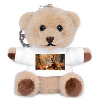 Fox in autumn - Teddy Keyring - white - Front