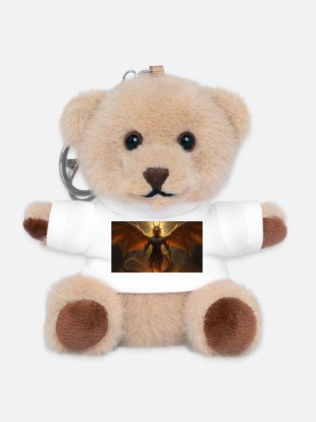 Dragonman - Teddy Keyring - white