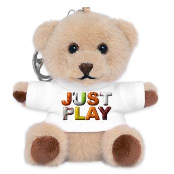 Just play. Don’t overthink it. - Teddy Schlüsselanhänger - Weiß - Vorne