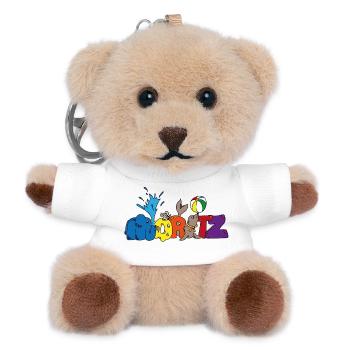 Moritz in the circus - Teddy Keyring - white - Front