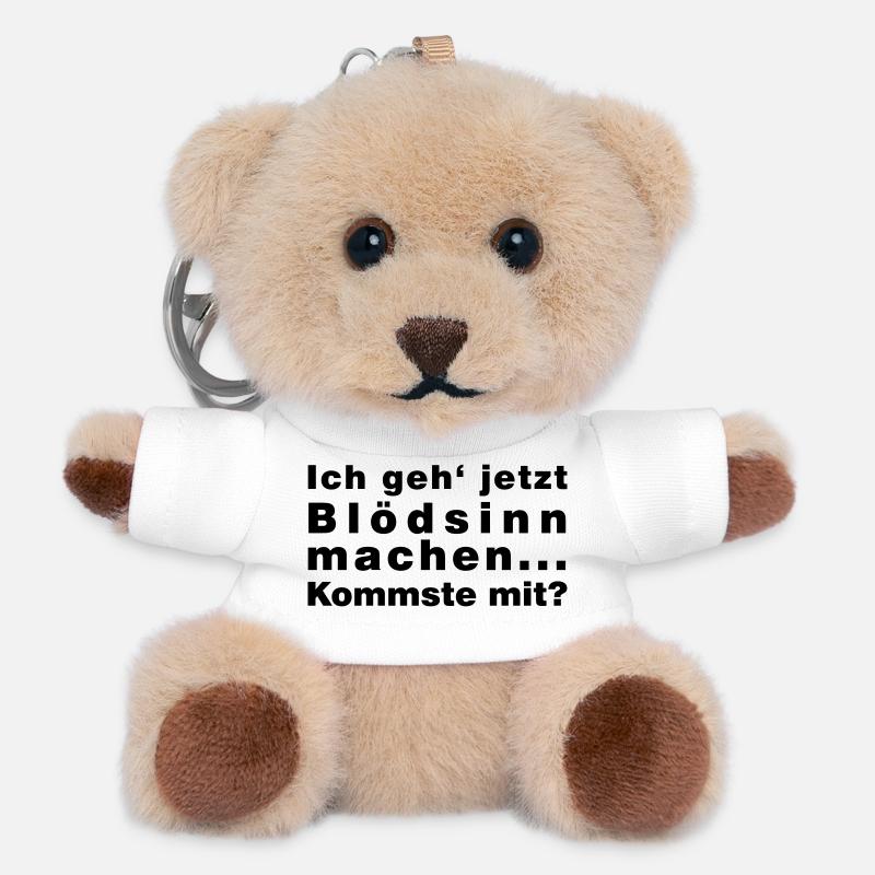 Bloedsinn_machen - Porte-clés ourson - blanc