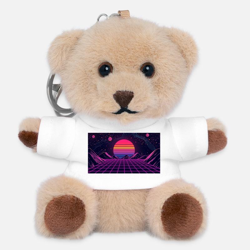 moon - Teddy Keyring - white