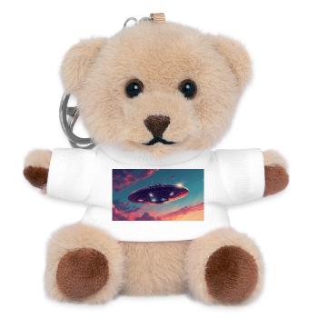 UFO-Stil - Teddy Schlüsselanhänger - Weiß - Vorne