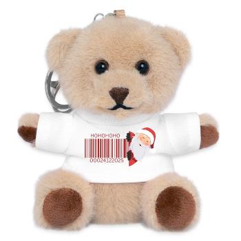 Barcodesanta Christmas - Teddy Keyring - white - Front