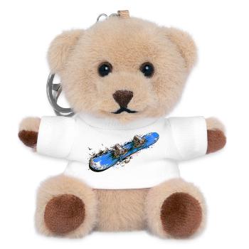 snowboard - Teddy Keyring - white - Front